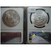 Image 2 : 2-NGC SLABBED MORGAN SILVER DOLLARS SEE DESCRIPT.