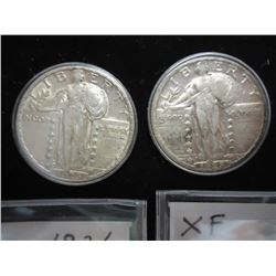 1926 (EF) & 1928-S (EF) STANDING LIBERTY QUARTERS