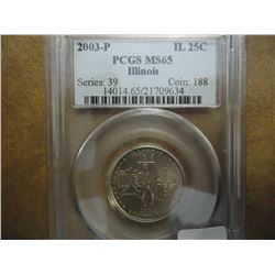 2003-P ILLINOIS QUARTER PCGS MS65