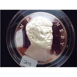 2+ OZ. STERLING SILVER (PF) ROUND JFK