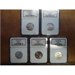 ALL 5-2005-P SMS 50 STATE QUARTERS NGC SLABS