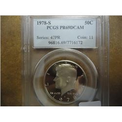 1978-S KENNEDY HALF DOLLAR PCGS PR69 DCAM