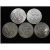 Image 2 : 5 ASSORTED 40% SILVER KENNEDY HALF DOLLARS