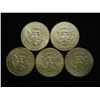 Image 2 : 5 ASSORTED 40% SILVER KENNEDY HALF DOLLARS