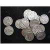 Image 1 : 20 ASSORTED 35% SILVER JEFFERSON WAR NICKELS