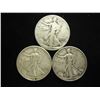 Image 1 : 1942, 43-S & 44-S WALKING LIBERTY HALF DOLLARS