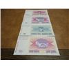Image 1 : 4-1992 BOSNIA UNC CURRENCY 10,25,50 & 500 DINARAS