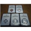 Image 1 : 1963 HIGH GRADE US SILVER PROOF SET NGC SLABS