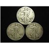 Image 1 : 1941,43 & 45 WALKING LIBERTY HALF DOLLARS