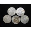 Image 2 : 5 ASSORTED 40% SILVER KENNEDY HALF DOLLARS