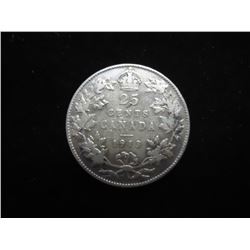 1913 CANADA SILVER 25 CENTS