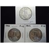 Image 1 : 1942,43 & 44 WALKING LIBERTY HALF DOLLARS