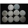 Image 2 : 10 ASSORTED 1850'S SEATED LIBERTY DIMES