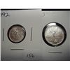 Image 1 : 2 MEXICO SILVER LIBERTADS UNC 2013 1/10 OZ. & 1992