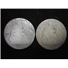 Image 1 : 1858-O & 1876-S SEATED LIBERTY HALF DOLLARS