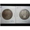 Image 1 : 1897 & 1915-D BARBER HALF DOLLARS
