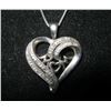 Image 1 : Sterling Silver Pendant 18" Chain