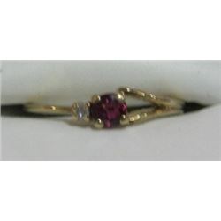 14kt. Ruby & Diamond Ladies Ring