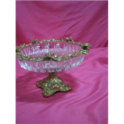 Ornate Crystal Candy Dish