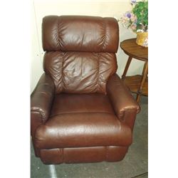 Plum Color Leather Recliner Chair