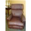 Image 2 : Plum Color Leather Recliner Chair