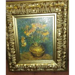 Fritillaria Imperiale Crown In a Copper Vase