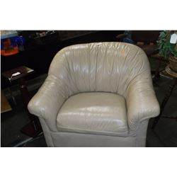 Leather Beige Side Chair