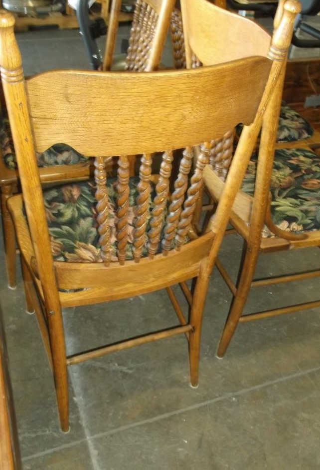 Vintage Oak Spindle Back Chairs