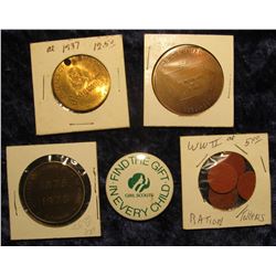39. (3) Different Red Point OPA tokens; 1878-1978 Donnan, Iowa ...
