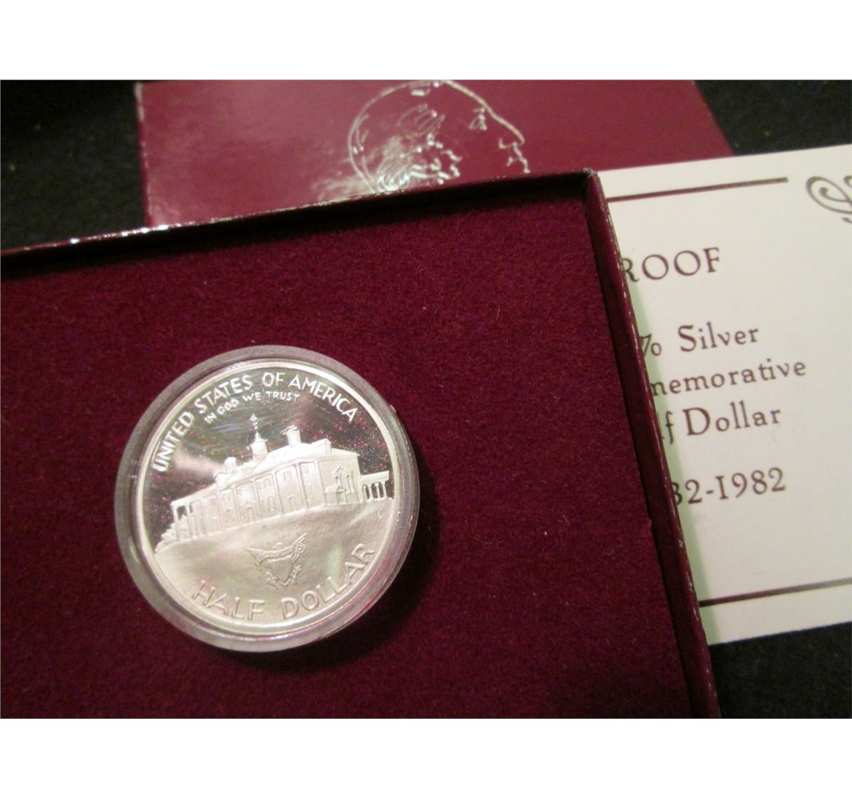 1353. 17321982 S Washington 90 Silver Proof Commemorative Half