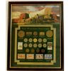 Image 1 : The Western Frontier Coin, Stamp and Re-creation Bar 12x15 Custom Framed Display