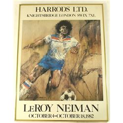 Original Vintage LeRoy Neiman's 24x33 Custom Framed Harrods Exhibition Poster