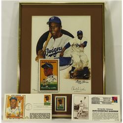 Christopher Paluso Signed Jackie Robinson Dodgers 12x16 Custom Framed First Day Issue Display With (