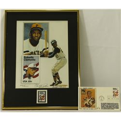 Christopher Paluso Signed Roberto Clemente Pirates 12x16 Custom Framed First Day Issue Display With 