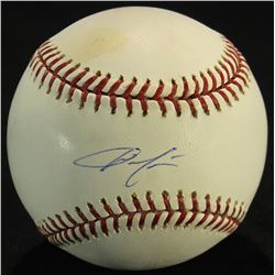 Austin Jackson Signed OML Baseball (MLB & Steiner COA)