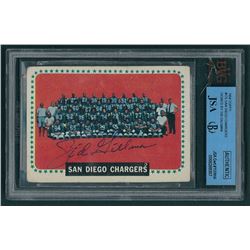 Sid Gillman Signed Chargers 1964 Topps #175 (JSA Encapsulated)