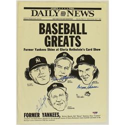 Enos Slaughter, Moose Skowron & Hank Bauer Signed 11x15 Lithograph (PSA COA)