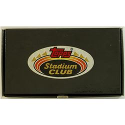 Box of 1991 Topps Stadium Club Sports Cards with Commemorative Nolan Ryan Medallion