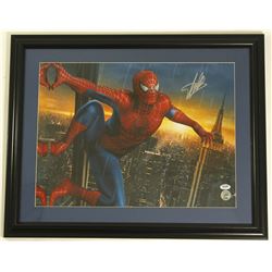 Stan Lee Signed "Spider-Man" 21x26 Custom Framed Photo (PSA COA & Stan Lee Hologram)