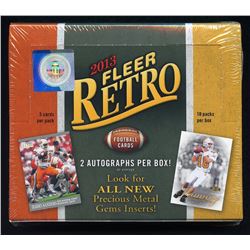 2013 Upper Deck Fleer Retro Football Hobby Factory Sealed Box of (18) Packs