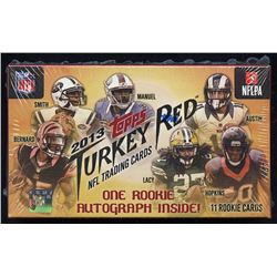 2013 Topps Turkey Red Football Factory Sealed Box with One Autograph and One Mini Parallel Per Box