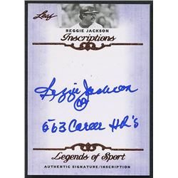 Reggie Jackson 2012 Leaf Inscriptions #IRJ1 Inscribed "563 Career HR's"