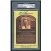 Image 1 : Bob Lemon Signed Gold HOF Postcard (PSA Encapsulated)