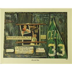 Larry Bird Signed Celtics 22x28 Lithograph (Schwartz COA)