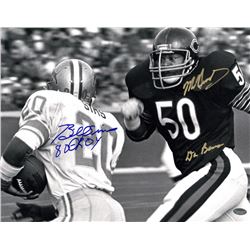 Mike Singletary & Billy Sims Signed Bears vs Lions 11x14 Photo Inscribed "Da Bears" & "ROAR!" (Schwa