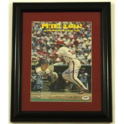 Stan Musial & Pete Rose Signed 15x18 Custom Framed Photo (PSA COA)