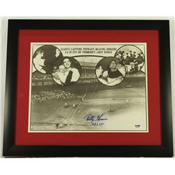 Bobby Thomson Signed Giants 16x19 Custom Framed Photo Display Inscribed "OCt. 2, 1951" (PSA COA)
