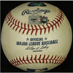 Marlins vs. Cubs Game Used OML Baseball (Steiner COA & MLB)