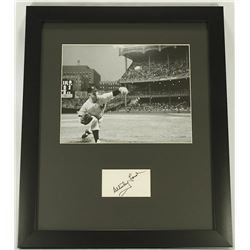 Whitey Ford Signed Yankees 15x18 Custom Framed Display (PSA COA)