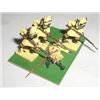 Image 1 : VINTAGE TOY SOLDIERS 4 TOTAL AFRICAN SOLDIERS INCLUDES 1 FALLEN *HAND PAINTED & PLASTIC* THEY ARE GL